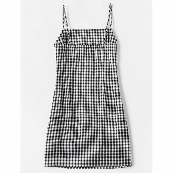 🖤 Checkered Spaghetti Strapped Dress - Picture 3 of 4